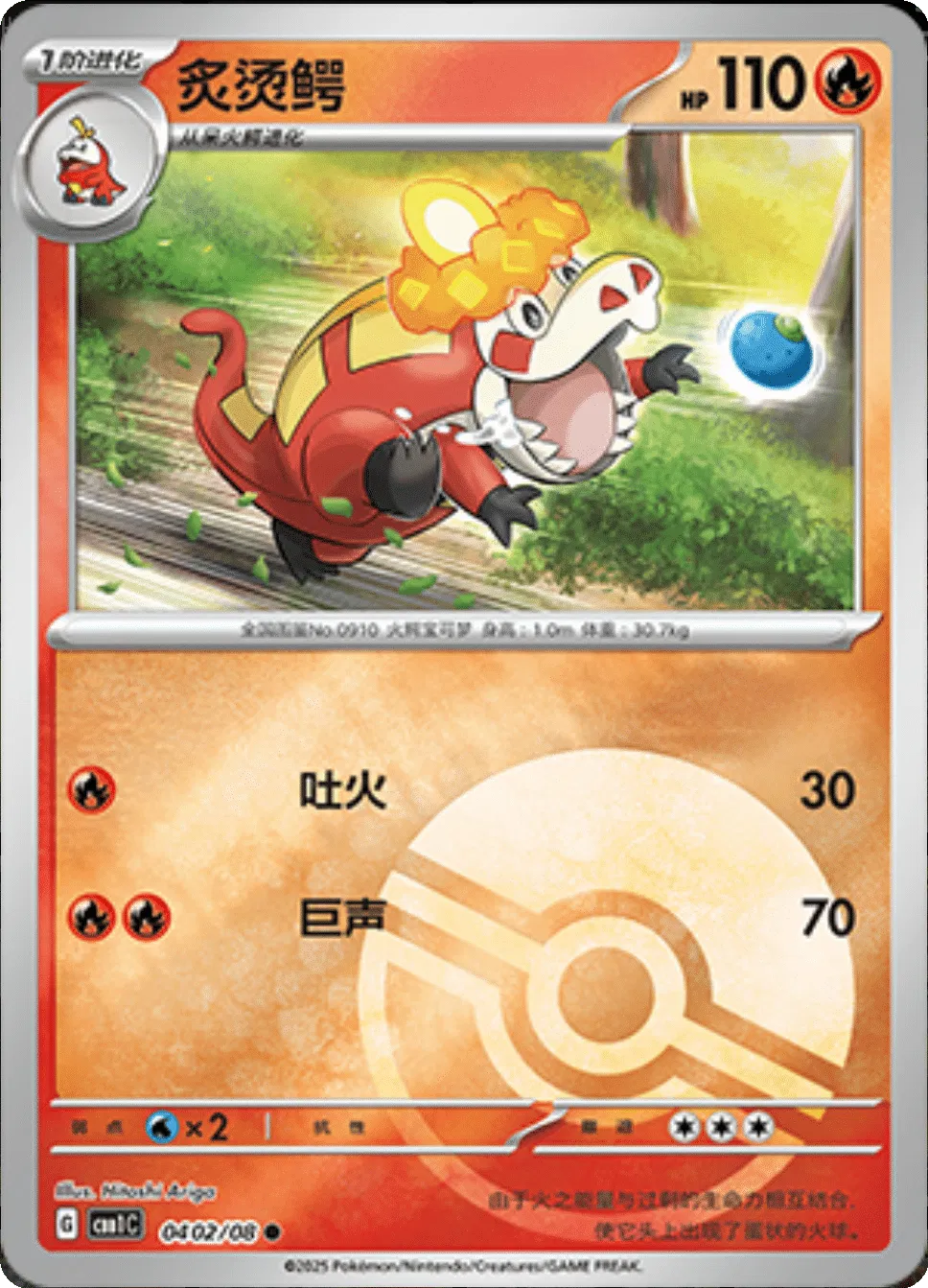 Crocalor (Motif Poké Ball) (CN) 0402/08 - NM