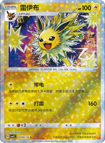 Jolteon (Stars Pattern) (CN) 0306/14 - NM