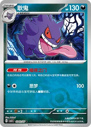 Gengar (Motif Poké Ball) (CH) 0302/07 - NM
