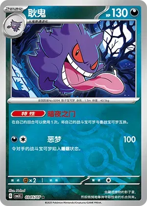 Gengar (Patrón de Master Ball) (CN) 0305/07 - NM